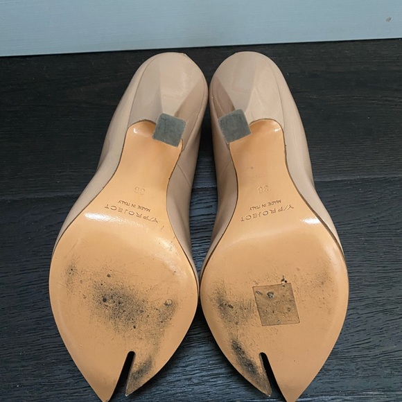 Y/Project fall 2018 nude patent dahlia lobster heels sandals stilettos pumps 36 - Picture 4 of 8